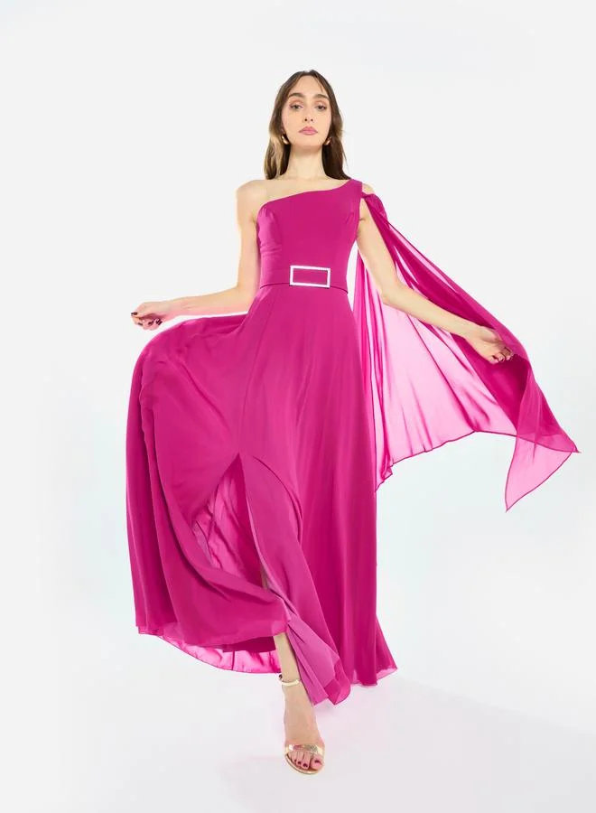 هاوس اوف مودا فستان سهرة طويل بكتف واحد